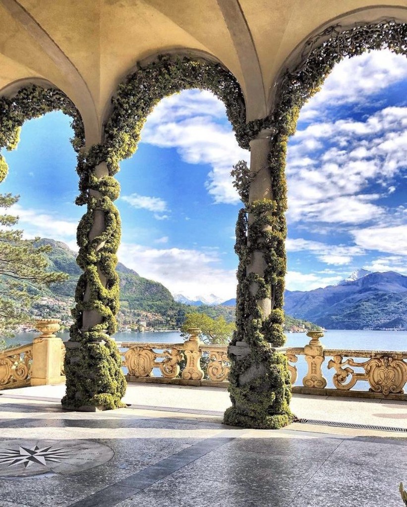 Villa del Balbianello and its gardens overlooking Lake Como