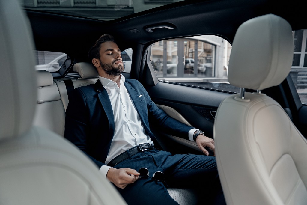 Man in the chauffeur car
