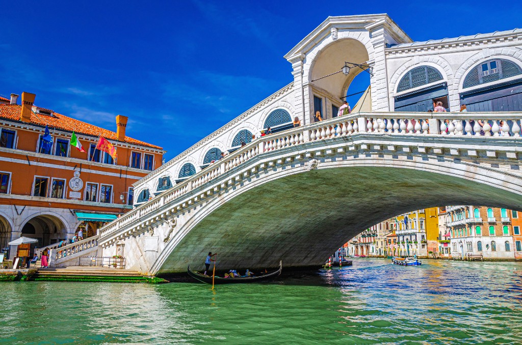 Rialto Bridge crossing Venice’s Grand Canal