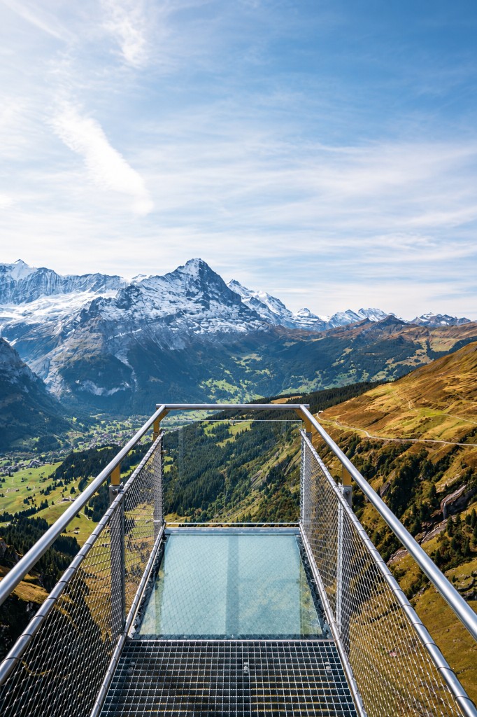 First Cliff Walk above Grindelwald with views of the surrounding mountains.
