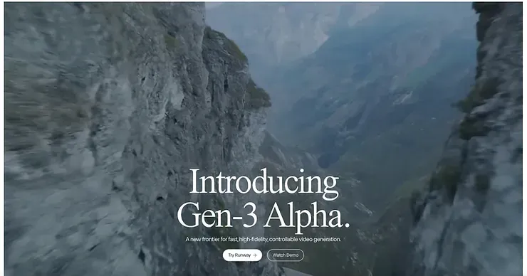 Uno screenshot di un sito web che annuncia l'introduzione della generazione 3 alpha.
